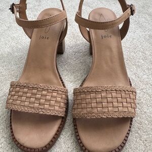 Joie Tan Woven Strap Sandals
